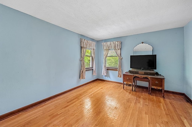 26 Main St, Sandown, NH 03873 - living room featuring light wood-style floors, a textured ceiling, and baseboards