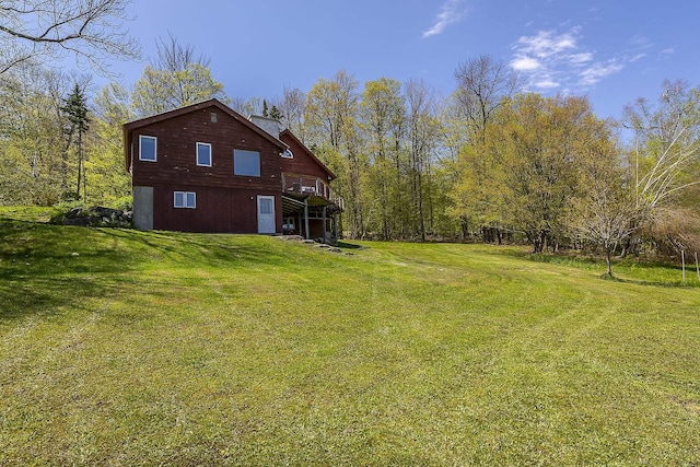 31 Highland View Rd, Weston, VT 05161 - view of grassy yard featuring a wooden deck