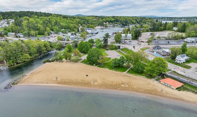 1144 Weirs Blvd Unit 20, Laconia, NH 03246 - aerial overview of property's location featuring a nearby body of water and a heavily wooded area