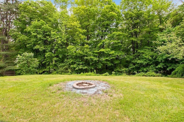 47 Dell Rd, Springfield, VT 05156 - view of green lawn with a fire pit
