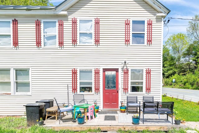 95 Main St, Wells River, VT 05081 - view of front of property with a wooden deck