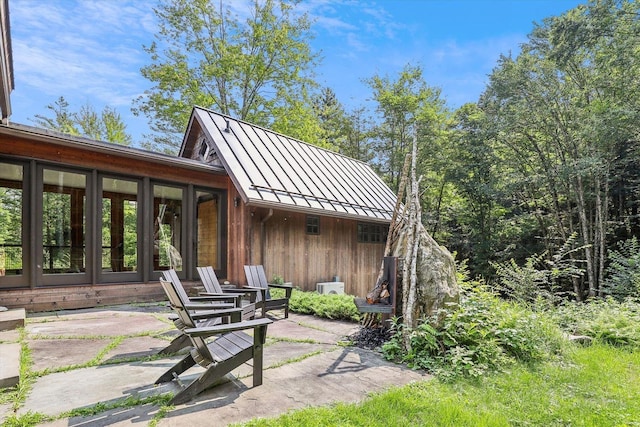 249 Falls Brook Ln, Stowe, VT 05672 - view of yard featuring a patio area