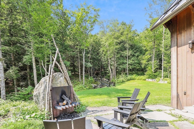 249 Falls Brook Ln, Stowe, VT 05672 - view of grassy yard with a view of trees