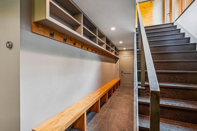 249 Falls Brook Ln, Stowe, VT 05672 - mudroom featuring recessed lighting