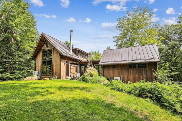 249 Falls Brook Ln, Stowe, VT 05672 - view of grassy yard with an outbuilding