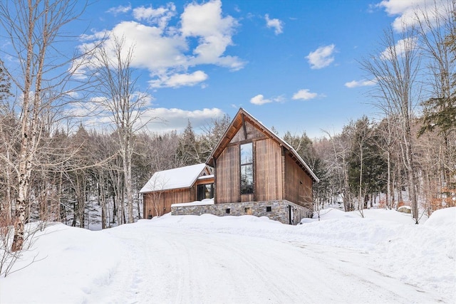 249 Falls Brook Ln, Stowe, VT 05672 - view of snow covered property