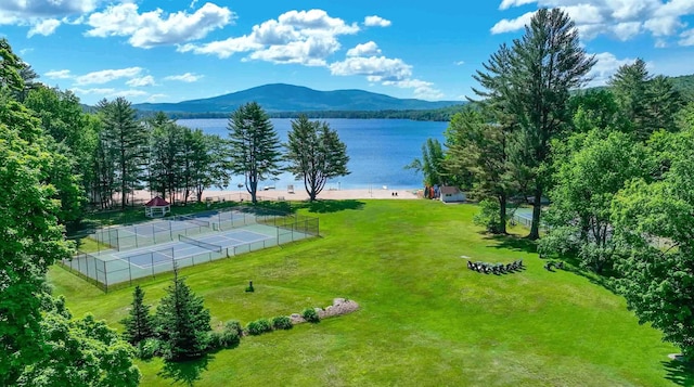 87 Deerpath Rd, New London, NH 03257 - drone / aerial view of a water and mountain view