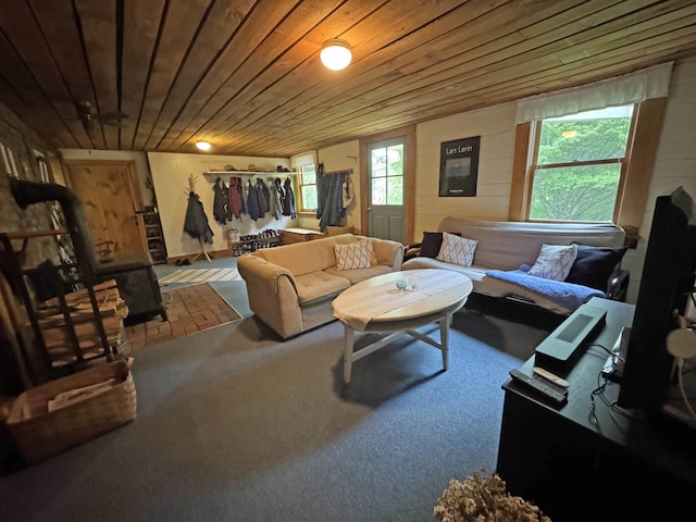 32 Christie Ln, Brattleboro, VT 05301 - living area featuring wooden ceiling