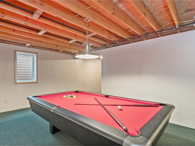 8 Checkerberry Sq Unit 106, Milton, VT 05468 - rec room with billiards and carpet flooring