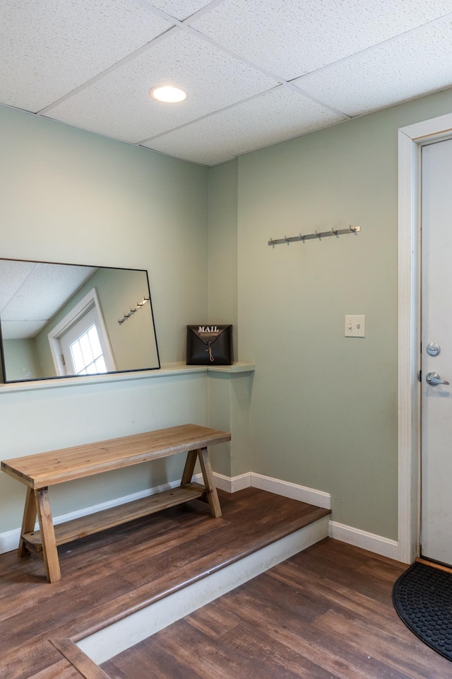 82 Stirrup Cir, Williston, VT 05495 - interior space with baseboards, wood finished floors, a paneled ceiling, and recessed lighting