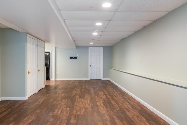82 Stirrup Cir, Williston, VT 05495 - spare room with wood finished floors, recessed lighting, baseboards, and a paneled ceiling