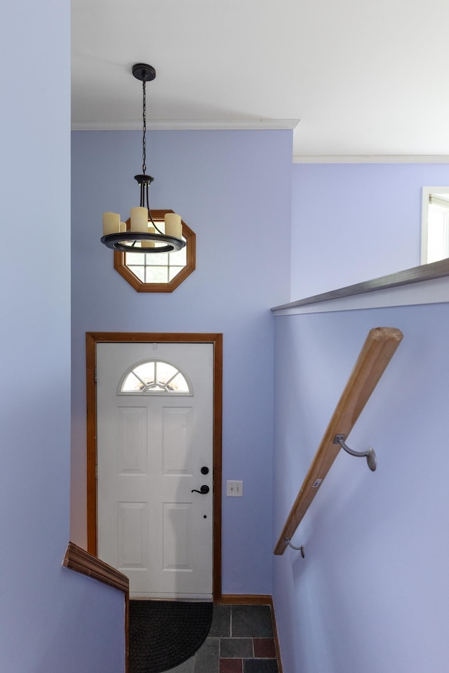 82 Stirrup Cir, Williston, VT 05495 - entrance foyer featuring crown molding