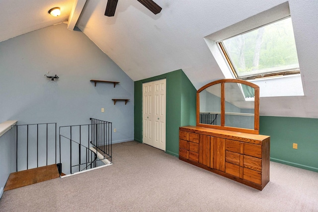 10 Onset Rd Unit 9A, Bennington, NH 03442 - stairs with carpet flooring, baseboards, and ceiling fan
