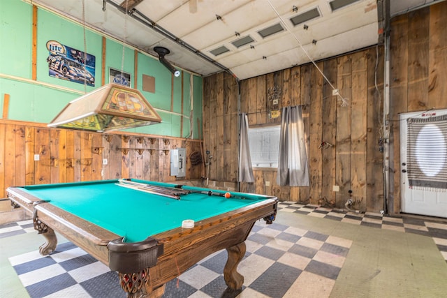 383 Greenhill Rd, Barrington, NH 03825 - recreation room with wood walls, tile patterned floors, and pool table