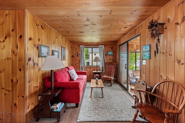 50 Browns Beach Rd, Bristol, NH 03222 - living area featuring wooden ceiling and wood walls