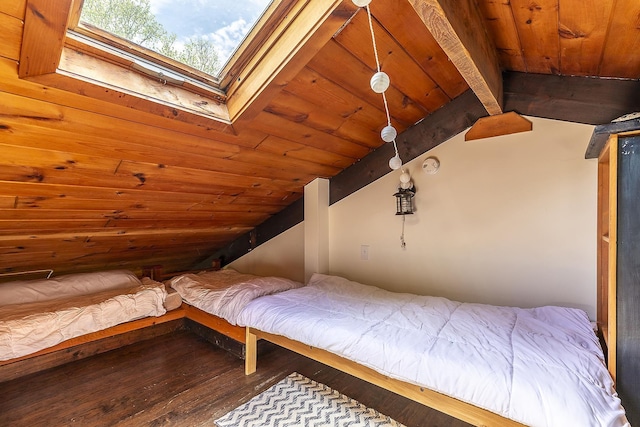 46 Murray Hill Heights Rd Unit 17, Manchester, VT 05255 - bedroom with wood ceiling and wood finished floors