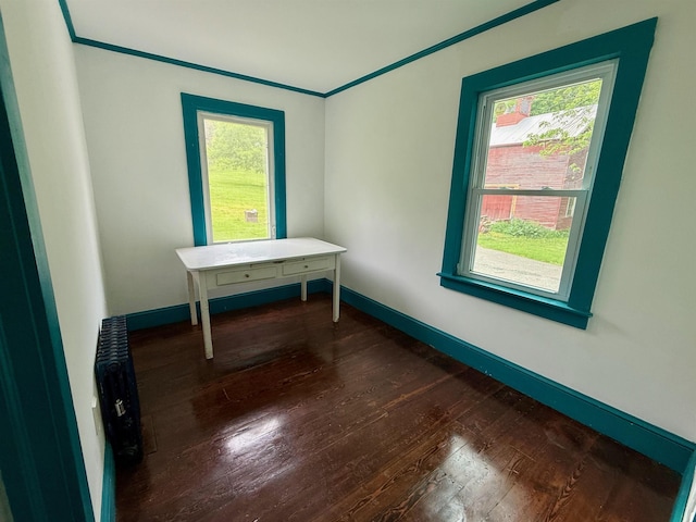 927 Water St, Bennington, VT 05257 - spare room featuring hardwood / wood-style floors, healthy amount of natural light, and baseboards