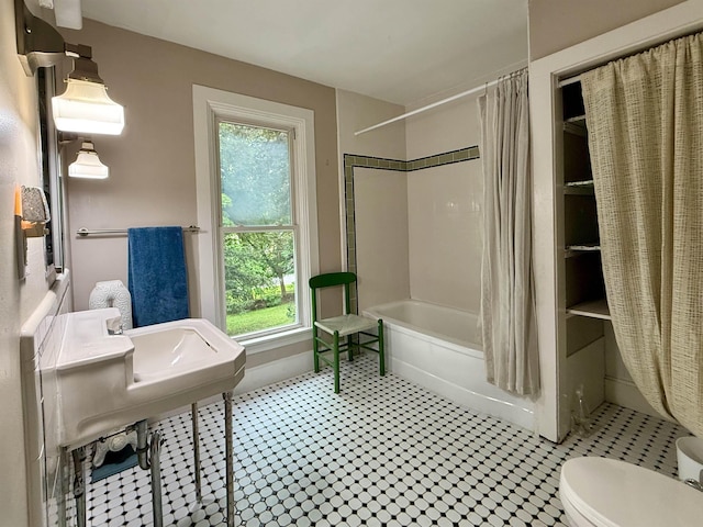 927 Water St, Bennington, VT 05257 - full bathroom with shower / tub combo with curtain and toilet