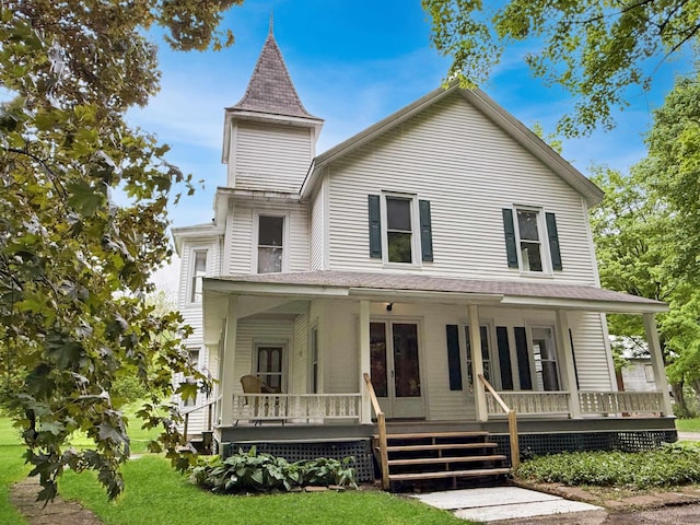 927 Water St, Bennington, VT 05257 - view of front facade with a porch and roof with shingles