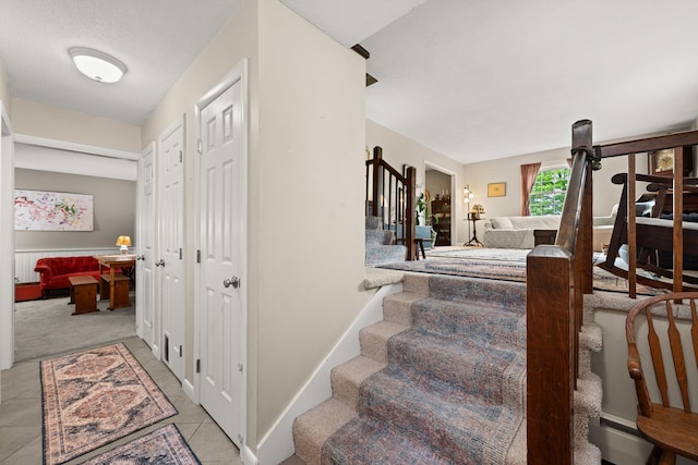 55 Honey Hill Rd, Hinesburg, VT 05461 - stairs with tile patterned flooring and carpet flooring