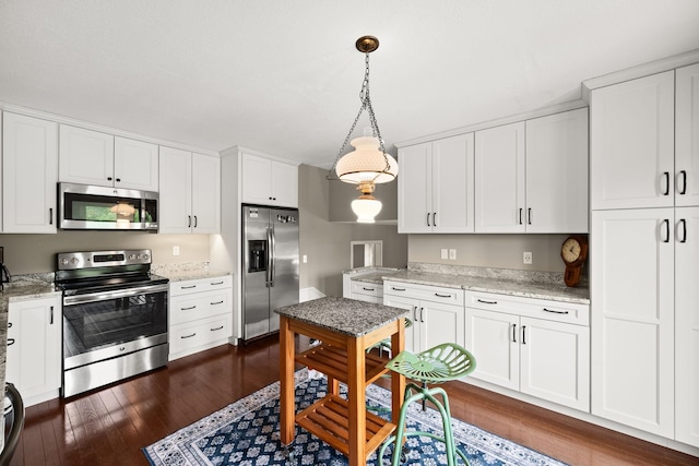 55 Honey Hill Rd, Hinesburg, VT 05461 - kitchen featuring stainless steel appliances, white cabinets, and dark wood-style flooring