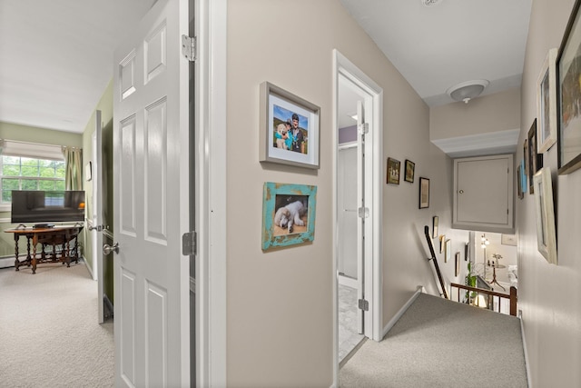 55 Honey Hill Rd, Hinesburg, VT 05461 - corridor featuring light colored carpet, an upstairs landing, and baseboards