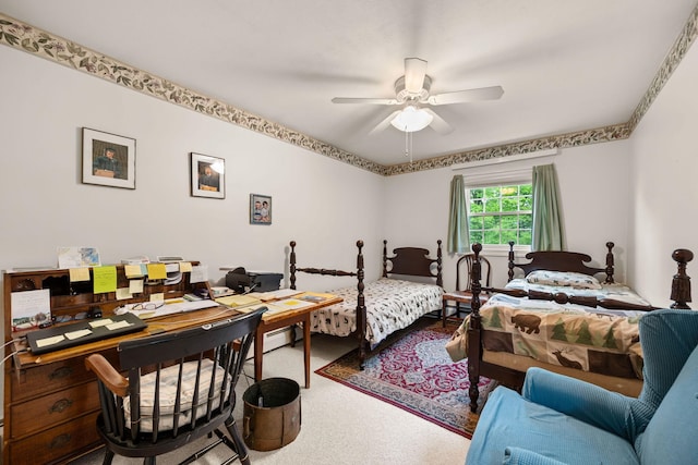 55 Honey Hill Rd, Hinesburg, VT 05461 - carpeted bedroom featuring a ceiling fan