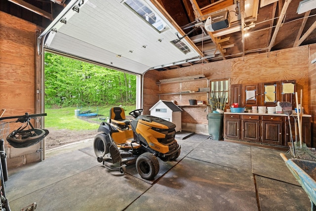 55 Honey Hill Rd, Hinesburg, VT 05461 - garage with wood walls