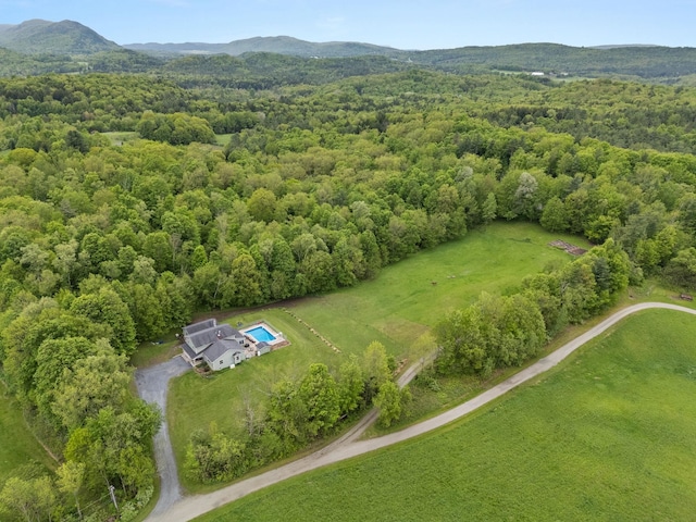 55 Honey Hill Rd, Hinesburg, VT 05461 - drone / aerial view of a forest and a mountainous background