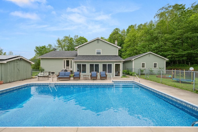 55 Honey Hill Rd, Hinesburg, VT 05461 - view of pool with an outdoor hangout area and a patio area