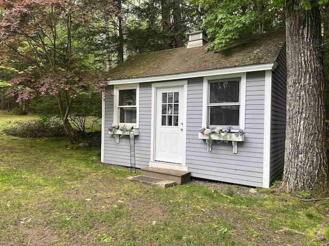 87 Chase Point Rd, Tuftonboro, NH 03853 - view of outdoor structure featuring entry steps