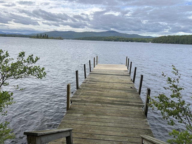 87 Chase Point Rd, Tuftonboro, NH 03853 - dock featuring a water and mountain view