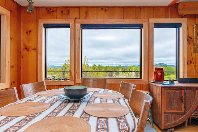 304 Green Bay Loop, Peacham, VT 05862 - dining area with wood walls