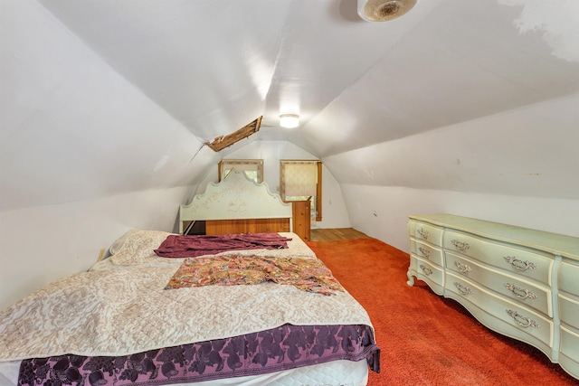 124 Hanson Rd, Ossipee, NH 03864 - bedroom with lofted ceiling and carpet