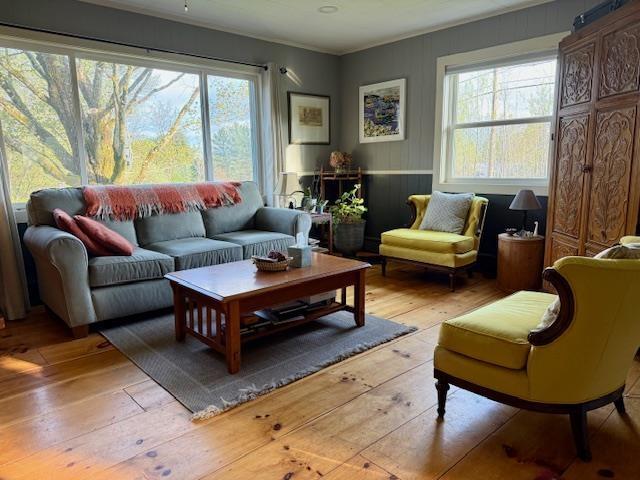 261 Vt 15 E Rd, Hyde Park, VT 05655 - living room featuring light wood-style flooring