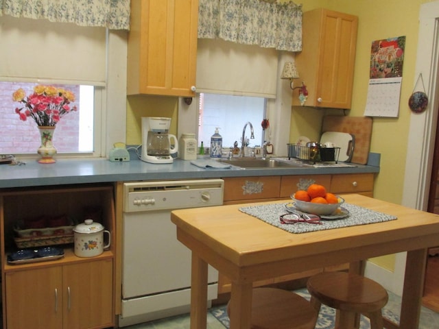 1996 Main St, Bethlehem, NH 03574 - kitchen featuring white dishwasher, a sink, and plenty of natural light