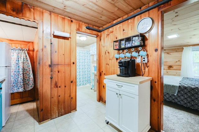 26 Neal Shore Rd, Meredith, NH 03253 - hallway with wooden walls and wooden ceiling