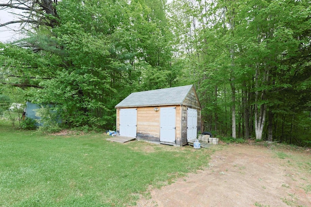 26 Neal Shore Rd, Meredith, NH 03253 - view of shed with a forest view