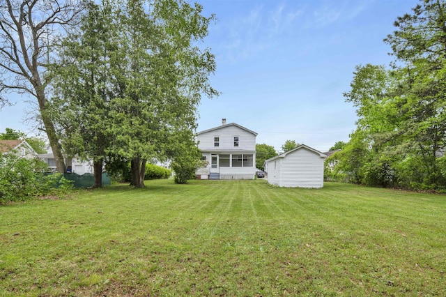 55 Washington St, Rochester, NH 03867 - view of grassy yard featuring an outdoor structure