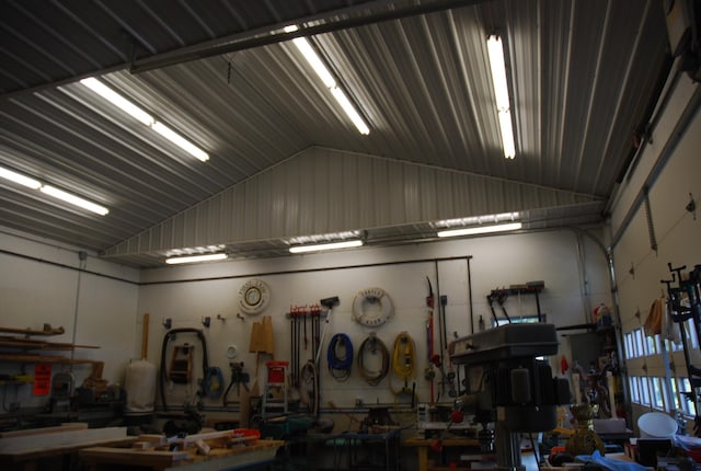57 Farrants Pt, Newport City, VT 05855 - garage featuring a workshop area
