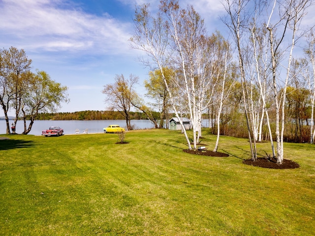 57 Farrants Pt, Newport City, VT 05855 - view of green lawn featuring a water view
