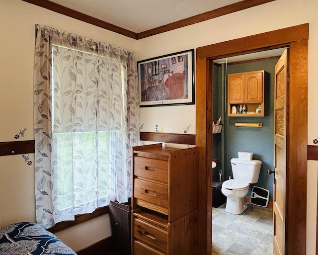 6998 River Rd, Lemington, VT 05903 - bathroom with crown molding and toilet