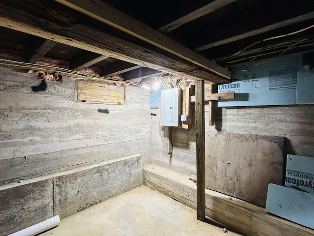 6998 River Rd, Lemington, VT 05903 - unfinished basement featuring electric panel