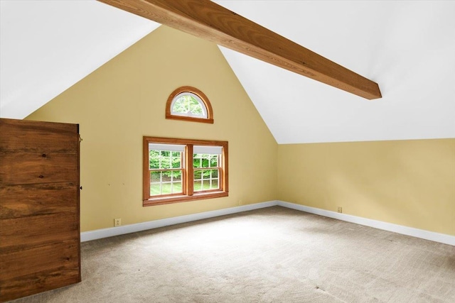 379 Swallow Hill Rd, Pownal, VT 05261 - additional living space featuring carpet flooring, vaulted ceiling, and baseboards