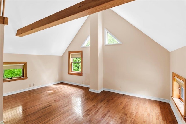 379 Swallow Hill Rd, Pownal, VT 05261 - additional living space featuring healthy amount of natural light, light wood-style floors, lofted ceiling, and baseboards