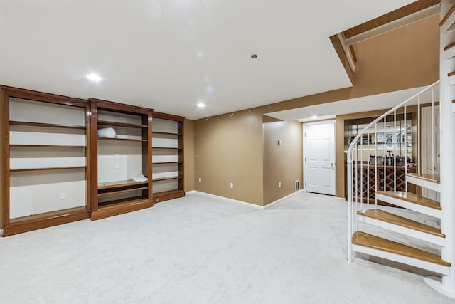 60 Barrington Ave Unit 60, Nashua, NH 03062 - finished basement featuring stairs, carpet floors, recessed lighting, and baseboards