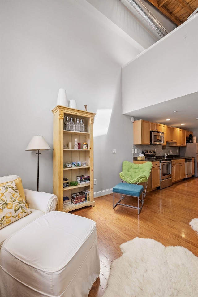 48 Landing Ln Unit 15, Laconia, NH 03246 - living area with light wood finished floors and baseboards