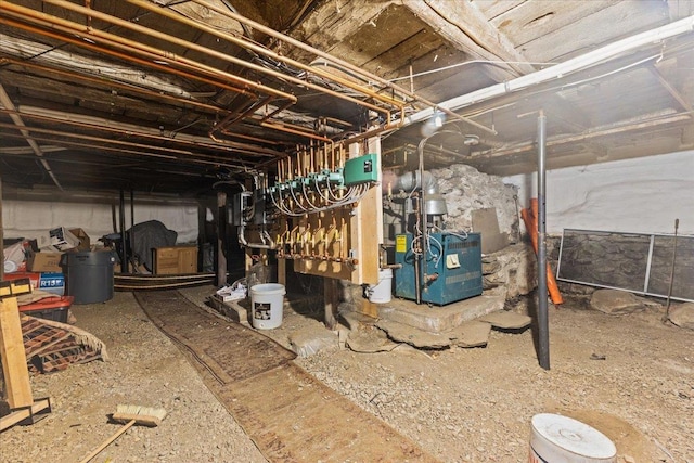 1460 Main St, Waitsfield, VT 05673 - unfinished below grade area with a heating unit