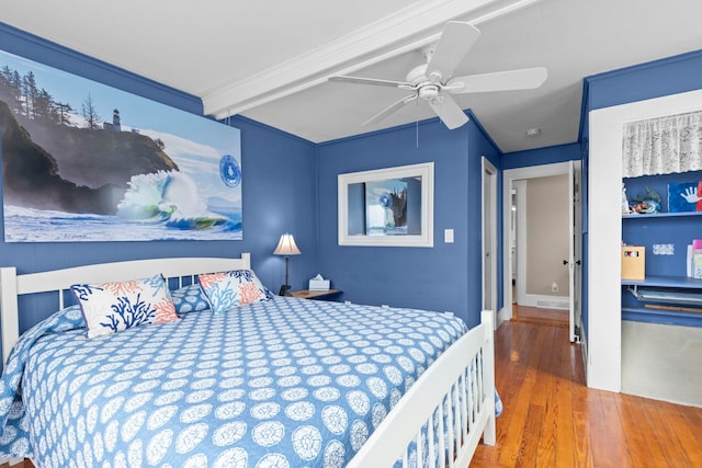 745 Ocean Blvd, Hampton, NH 03842 - bedroom featuring wood finished floors and ceiling fan