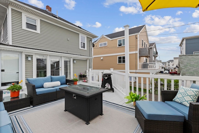 745 Ocean Blvd, Hampton, NH 03842 - wooden terrace featuring an outdoor hangout area